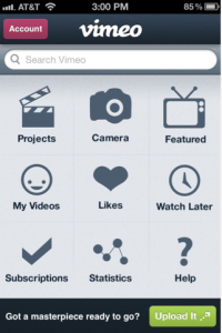 Vimeo App Screen Shot 2 Vimeo App Screen Shot 2